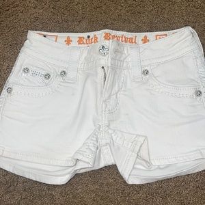White rock revival denim shorts